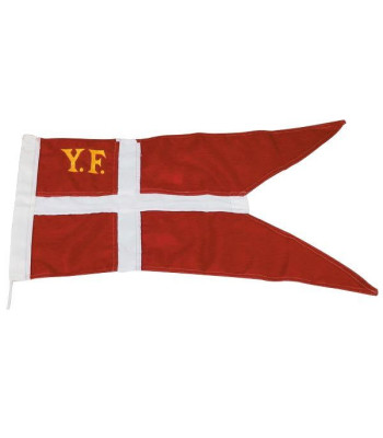 1852 yacht flag med Ø3mm snor, 34 x 65cm