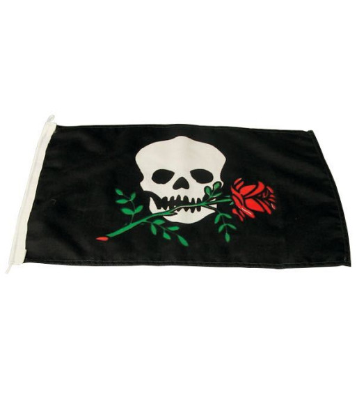 1852 Humør-flag pirat/rose, 30x45cm