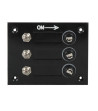 El-panel med 3 kontakter til 12V