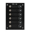 El-panel med 6 kontakter til 12V