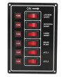 El-panel med 6 kontakter til 12V, lodret