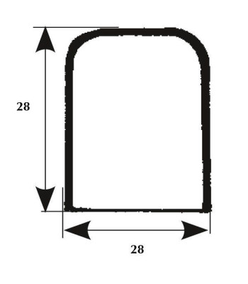 Midterstykke b＝28 l＝80 h＝28mm