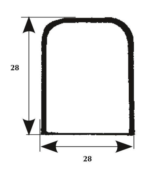 Midterstykke b＝28 l＝80 h＝28mm