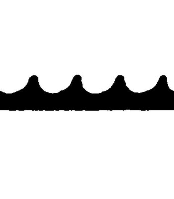 Finrillet gummimåtte sort, 1200x3 mm