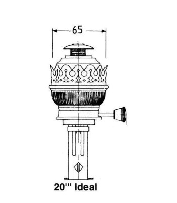 DHR Brænder 20''' messing, Ideal