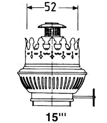 DHR Brænder 15''' messing