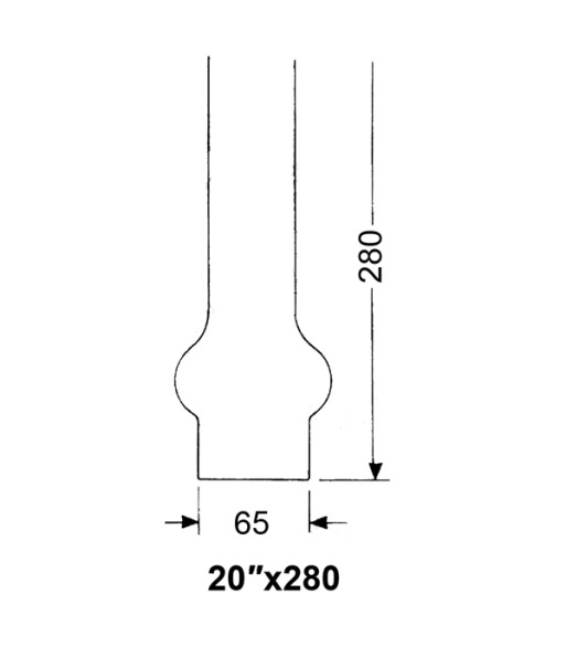 DHR Lampeglas 20''' x 280 mm