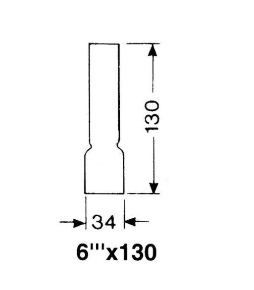 DHR Lampeglas 6''' x 130mm