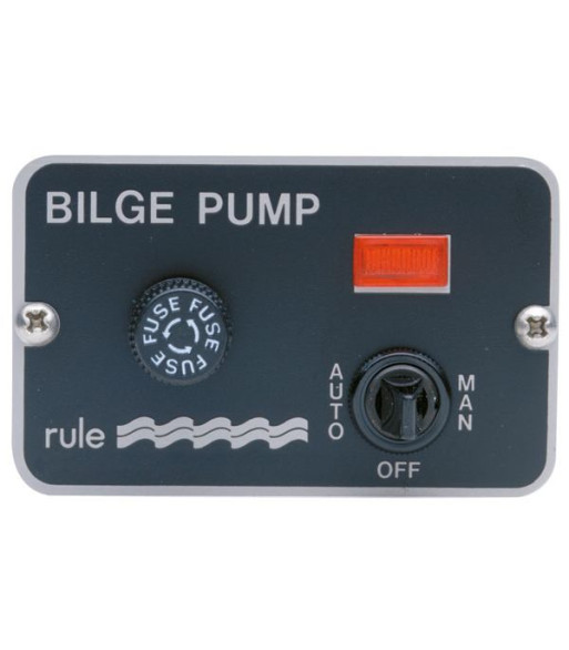 Rule pumpepanel med kontakt og indikator, 24V