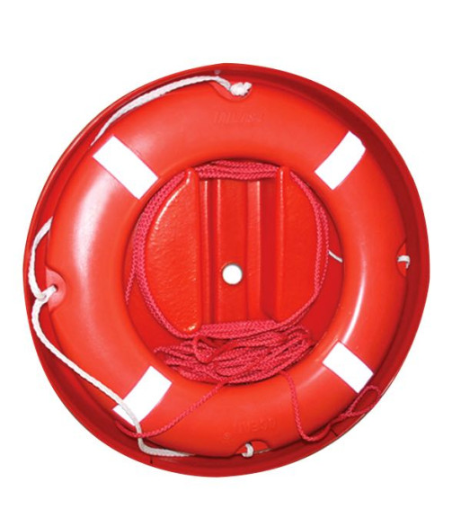 Redningskrans Lifebuoy i rund beholder m/ 30m flydeline