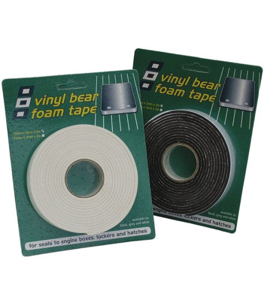 PSP Svampegummi Vinyl Foam tape, Sort 25x3mm