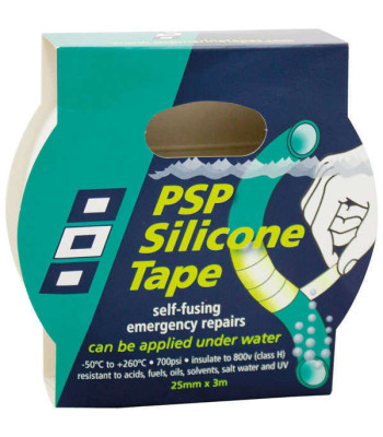 PSP Silikone tape 25mm, Hvid