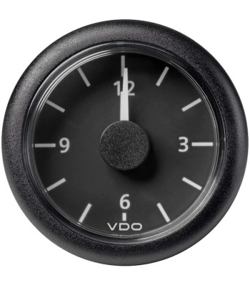 Vdo ur 12v, sort ø52mm