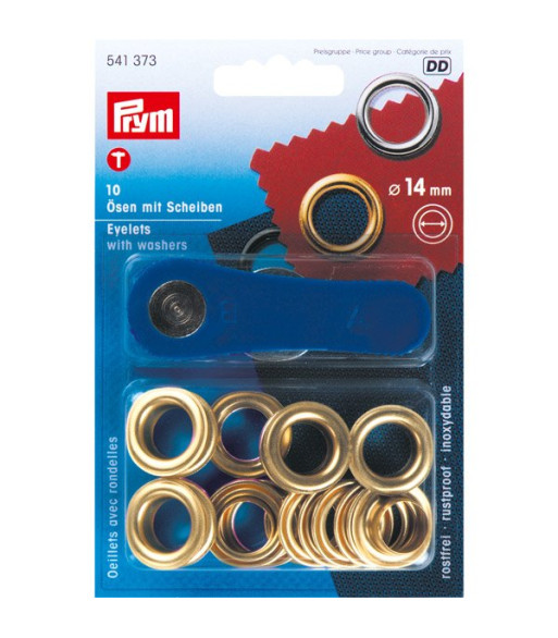 Prym messingøjer Ø14mm, 10 stk