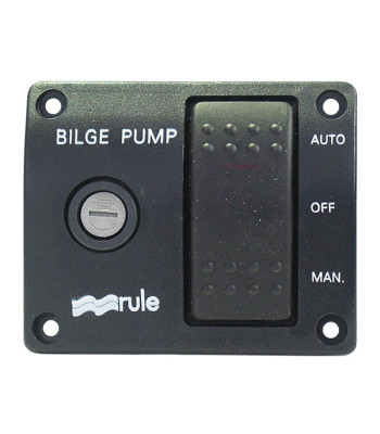 Rule pumpepanel med 3-vejs kontakt og sikringsholder, 24V