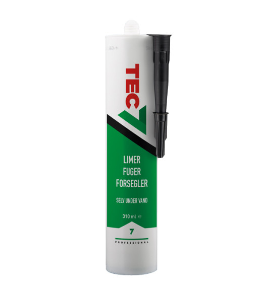 Tec7 Lim, fuge og forsegler, 310ml sort