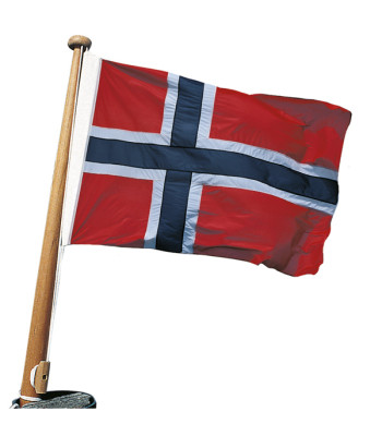 Bådflag polyester Norge, 50x36 cm