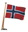 Bådflag polyester Norge, 90x62 cm