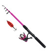 Kinetic lille Viking fiskestang, go fishing combo, pink