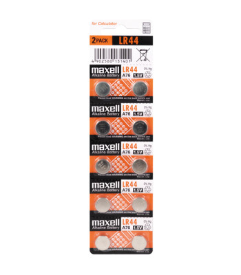 Maxell Alkaline batteri LR44 / 1.5V, 10 stk