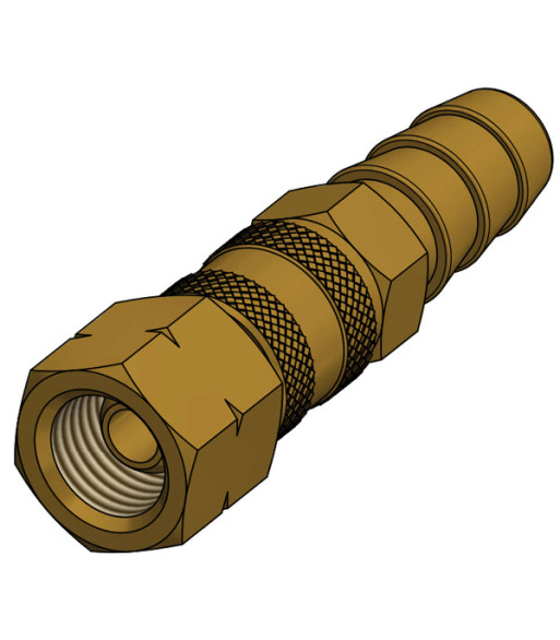 Gas quick connector Ø10mm slangestuds