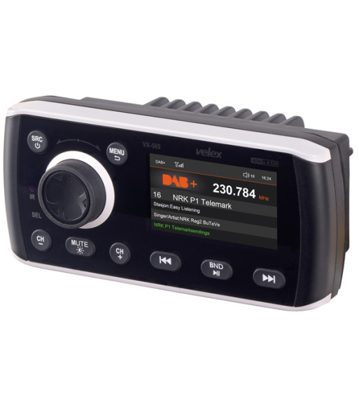 Velex Marine radio DAB+/FM, inkl. fjernbetjenning