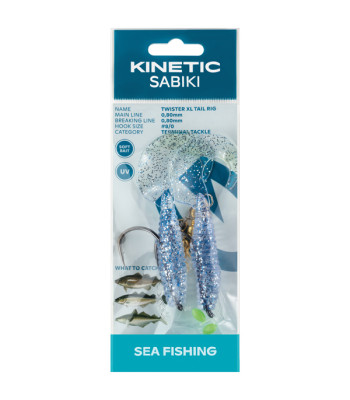 Kinetic Sabiki Twister XL, Blue/silver