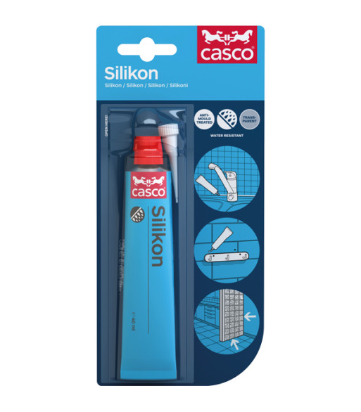 Casco silikone transparent, 40ml tube