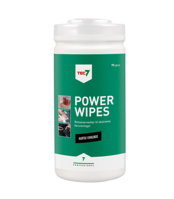 Tec7 Power Wipes, 70 stk.