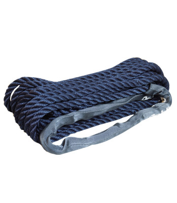 Robline fortøjning, øje med webbing, 3-slået Navy 10mm 10m