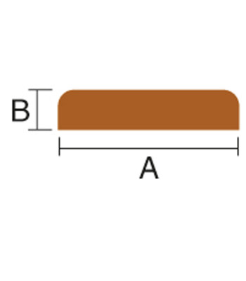 Roca dækliste teak 19x7mm, 2m