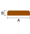 Roca dækliste teak 37x10mm, 2m