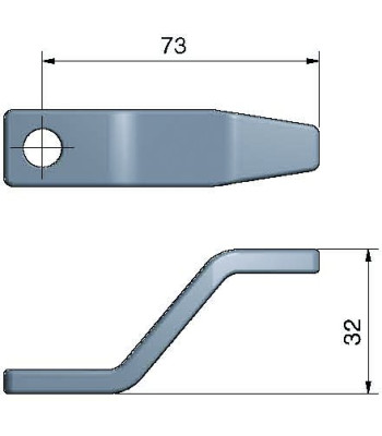 Roca rigel 2,5" lang, høj