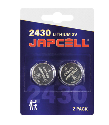 Japcell CR2430 Lithium batteri 3V, 2 stk