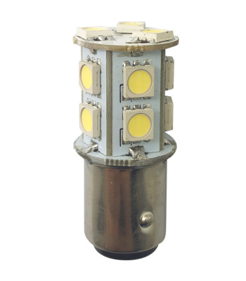 1852 LED lantern pære BAY15D Ø19x43mm 10-36Vdc, 2 stk