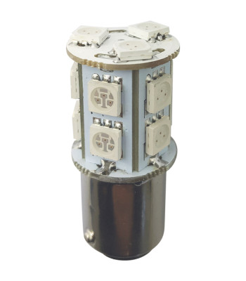 1852 LED lantern pære BAY15D Ø19x43mm 10-36Vdc rød, 2 stk