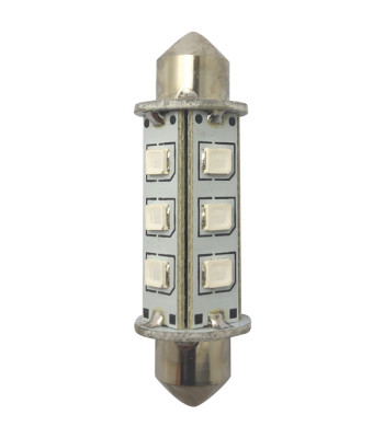 1852 LED lantern pinolpære 42mm 10-36Vdc grøn, 2 stk