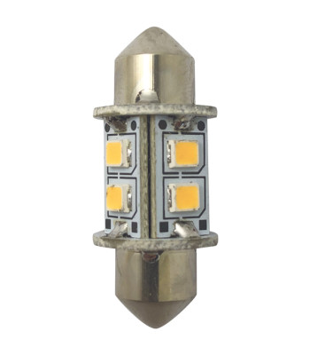 1852 LED pinolpære 31mm 10-36Vdc omni, 2 stk