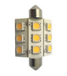 1852 LED pinolpære 42mm 10-36Vdc, 2 stk