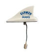 Glomex Mako VHF antenne hvid, 8m kabel og stik PL259