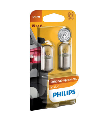 Philips kuglepære 12V 10W BA15S blister 2 stk